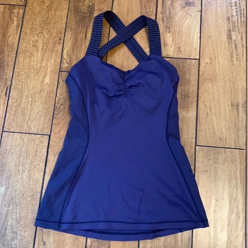 Lululemon Athletica Blue Bustier Tank Top